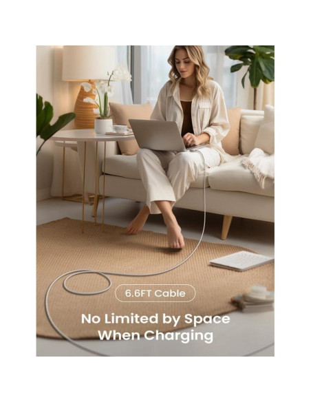 Cable Magnético USB-C 140W LISEN 2.01m para MacBook