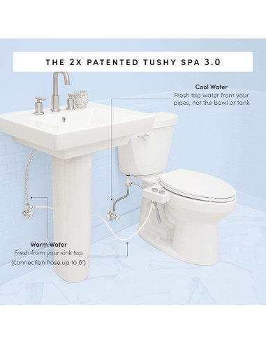 Bidet TUSHY Spa 3.0 de Bambú con Agua Fría a Cálida