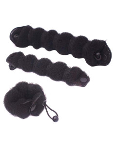 Juego de 3 Donut Bun Rings Estilistas de Cabello ASTRAQLE