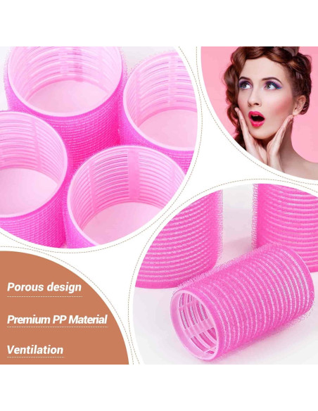 Juego de Rulos Autoadhesivos Shynek - 24 Piezas con Clips