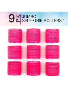 Rulos Sin Calor Conair 9 Jumbo Rosa Fucsia para Cabello 2