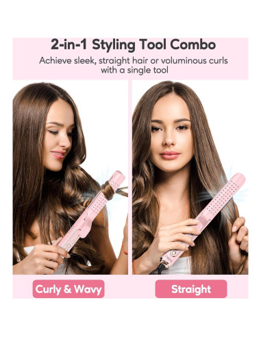 Plancha de Rizar 2 en 1 Farery Chill Soft-Air Rosa 33cm