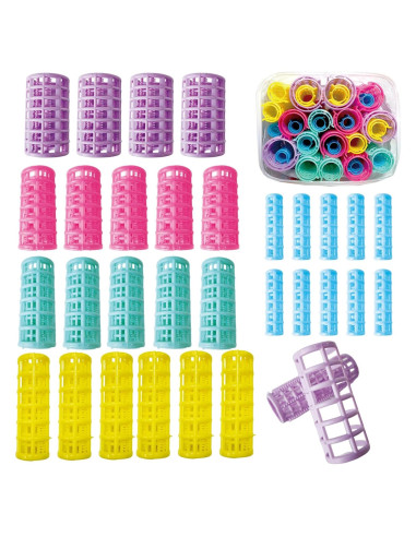 30 Rulos de Plástico Ulifebetter para Cabello Sin Calor - 5 Tamaños