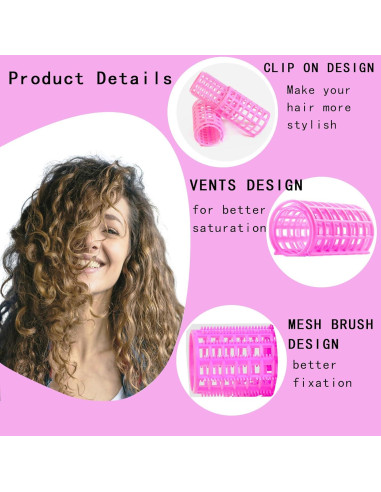 30 Rulos de Plástico Ulifebetter para Cabello Sin Calor - 5 Tamaños