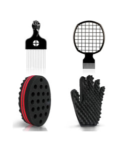 Set de Esponja para Cabello Selalu 4 Piezas - Rizado y Torcido