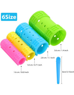 Juego de 65 Rulos Magnéticos Plástico WILLBOND 4 Tamaños 2