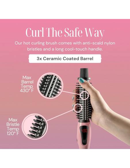 Cepillo Calentado Alure KL-021 3 en 1 para Rizar y Alisar