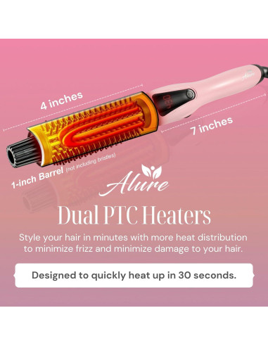 Cepillo Calentado Alure KL-021 3 en 1 para Rizar y Alisar