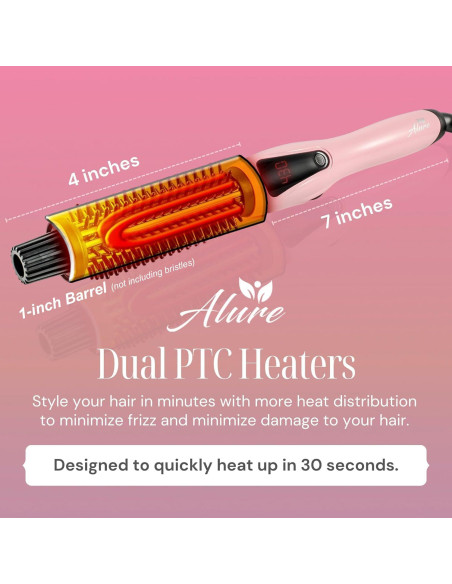 Cepillo Calentado Alure KL-021 3 en 1 para Rizar y Alisar