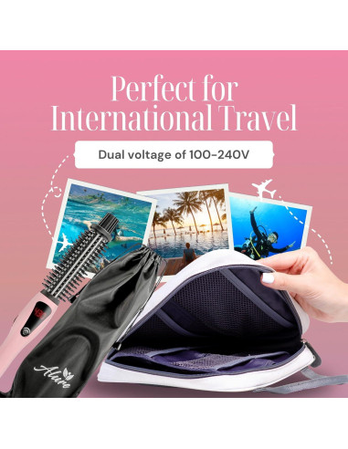 Cepillo Calentado Alure KL-021 3 en 1 para Rizar y Alisar