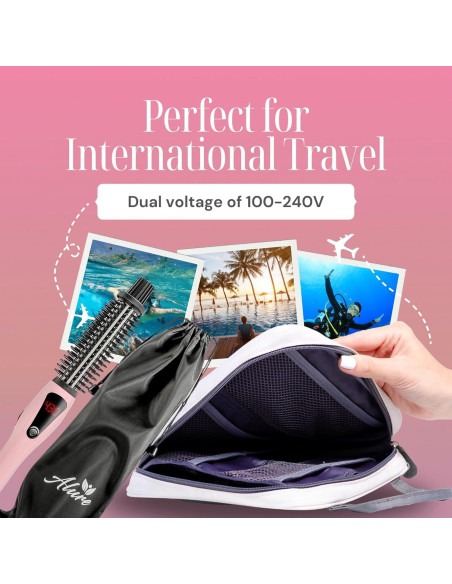 Cepillo Calentado Alure KL-021 3 en 1 para Rizar y Alisar