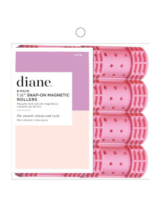 Rulos Magnéticos Diane D4719 - 8 Pequeños Rosa 2.86 cm