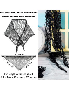 Red de Cabello Triangular WILLBOND Algodón 90x90x145cm Negro 2