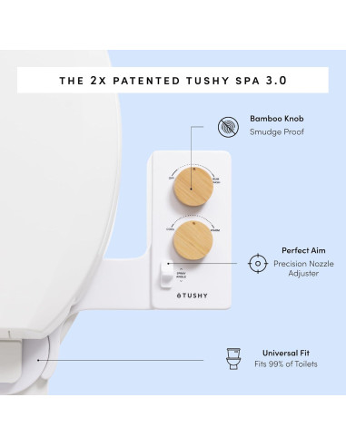 Bidet TUSHY Spa 3.0 de Bambú con Agua Fría a Cálida