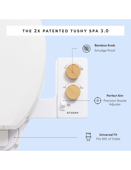 Bidet TUSHY Spa 3.0 de Bambú con Agua Fría a Cálida