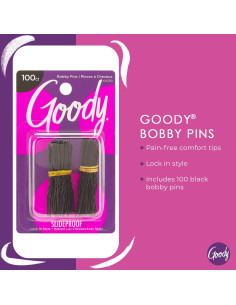 Pinzas para el Cabello Goody - 100 Unidades Antideslizantes 2