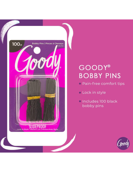 Pinzas para el Cabello Goody - 100 Unidades Antideslizantes