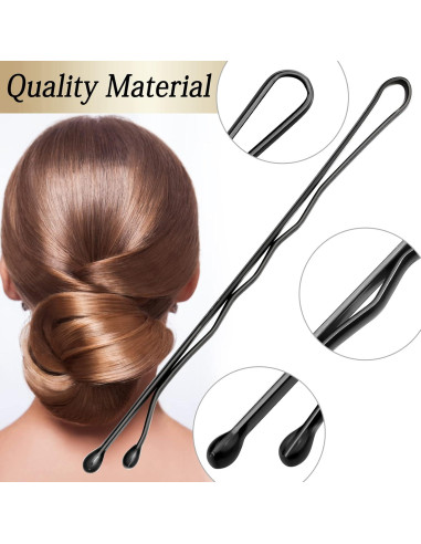 100 Pasadores de Pelo KANPRINCESS Negros y Marrones 2.4"