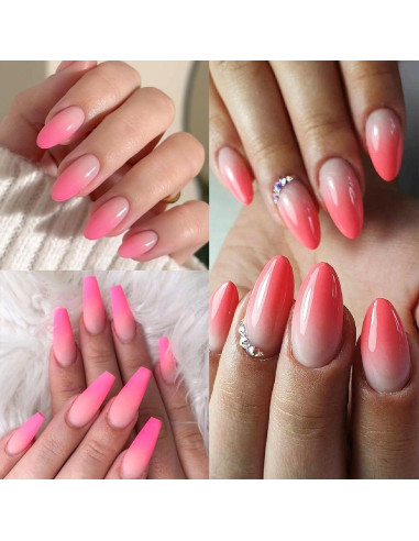 Juego de Polvo de Uñas Sólido SUTOKAKA 9 Colores con Pincel Ombre