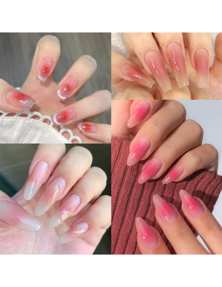 Juego de Polvo de Uñas Sólido SUTOKAKA 9 Colores con Pincel Ombre