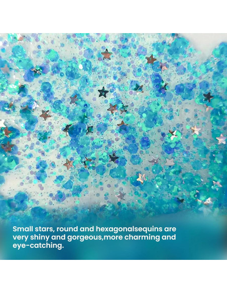 Gel de Brillo Corporal DAGEDA 48.2g Azul Lago - Holográfico