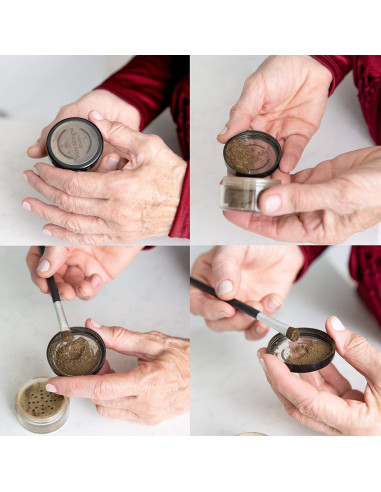 Polvo Retoque Raíces NuBeauti 18g - Marrón Medio, Natural