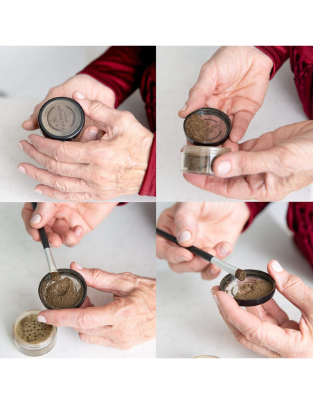 Polvo Retoque Raíces NuBeauti 18g - Marrón Medio, Natural