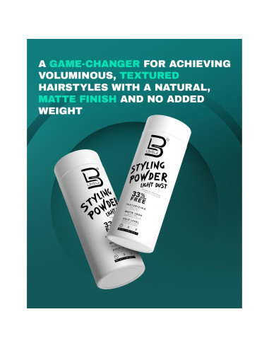 Polvo de Estilo L3 para Hombres 30g - Texturizante Mate Natural