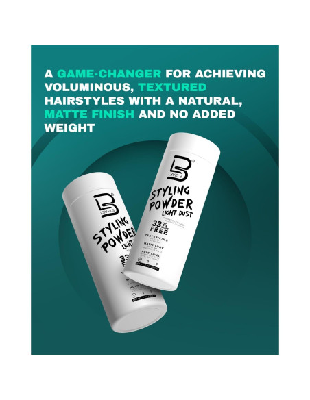 Polvo de Estilo L3 para Hombres 30g - Texturizante Mate Natural