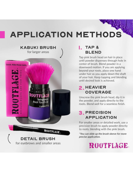 Polvo de Retoque de Raíces Rootflage - Color Reinado Púrpura