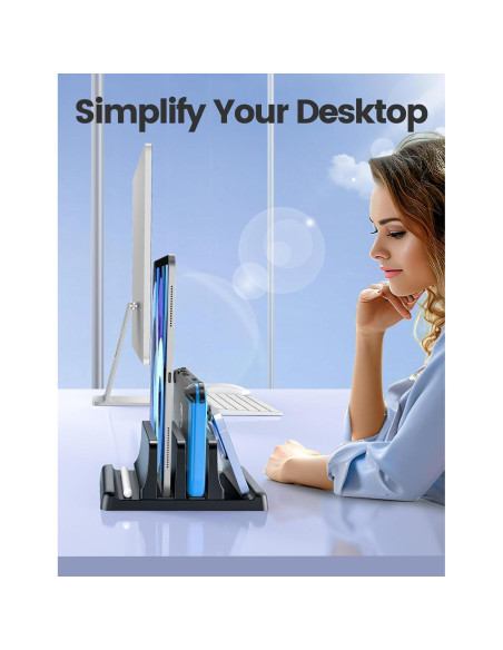 Soporte Vertical para Laptop Vaydeer Ajustable 4 en 1 Negro