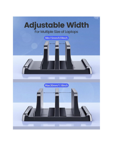 Soporte Vertical para Laptop Vaydeer Ajustable 4 en 1 Negro