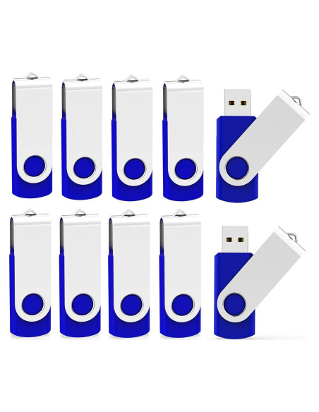 Paquete de 10 USB Flash Drive KOOTION 1GB Azul