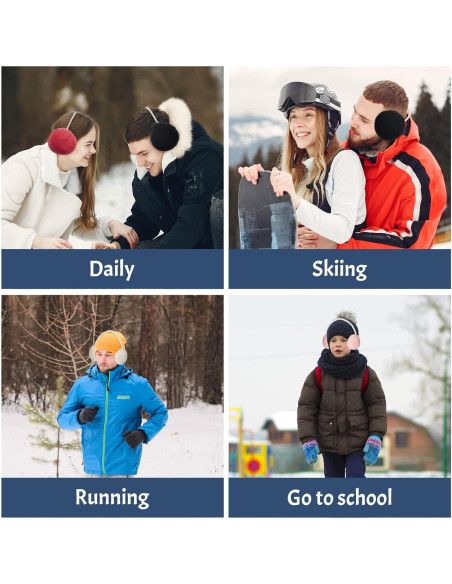 Orejeras de Piel Sintética RONRONS con Perlas para Mujeres