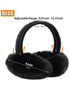 Auriculares de Invierno Aurya para Niños Plegables Negro 2