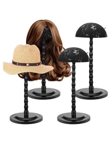 Soporte para Pelucas Geelin - 4 Piezas Antideslizantes 35.1 cm Negro