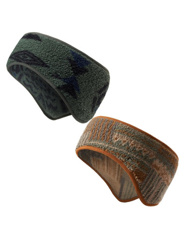 Cinta para la cabeza Kiyrnie invierno 2 unidades verde marrón