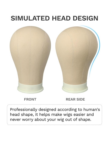 Cabeza de Maniquí para Pelucas AliLeader 24" Lienzo Duradera
