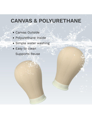 Cabeza de Maniquí para Pelucas AliLeader 24" Lienzo Duradera