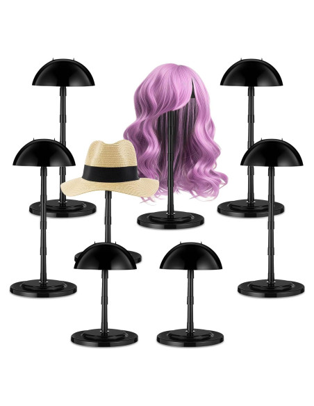 Soporte de Peluca Ajustable Shimeyao 8 Pcs Negro 11.5-36.4 cm