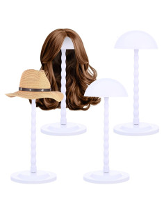 Soporte para Peluca Geelin 4 Pcs Blanco 35 cm Antideslizante
