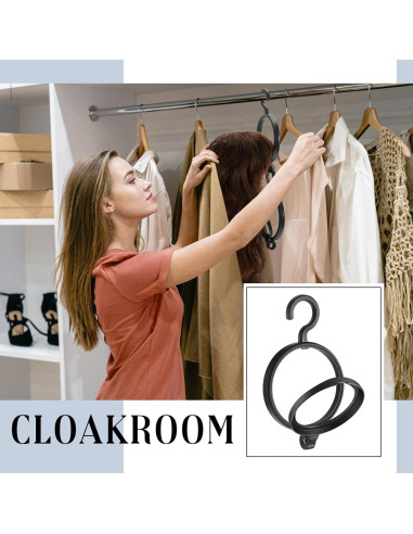 Soporte de Peluca Plegable Menkxi - 10 Pcs Negro 24x13.5 cm