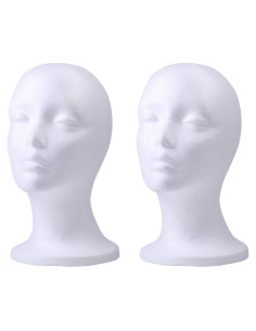Soporte de Peluca de Espuma Foraineam - 2 Piezas 28 cm