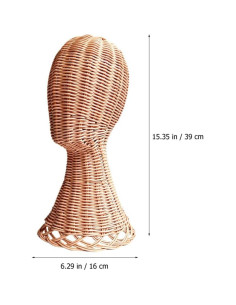 Soporte de Exhibición para Sombreros EXCEART - Ratan Chocolate 2