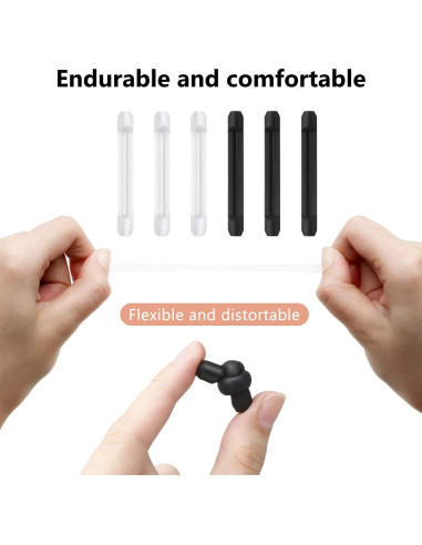 12 Pares Almohadillas de Silicona Frienda para Gafas Antideslizantes