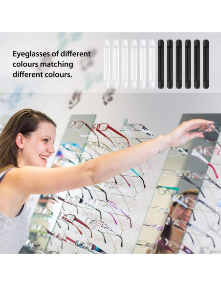 12 Pares Almohadillas de Silicona Frienda para Gafas Antideslizantes