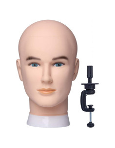 Cabeza de Maniquí Calvo Newshair para Pelucas 27 CM Blanca