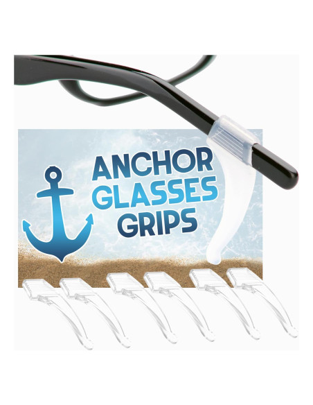 Agarraderas de Gafas Anchor - Paquete de 3 - Silicona Antideslizante