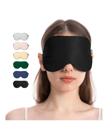 Máscara de Sueño de Seda HGBOO | 100% Seda Natural | Ajustable