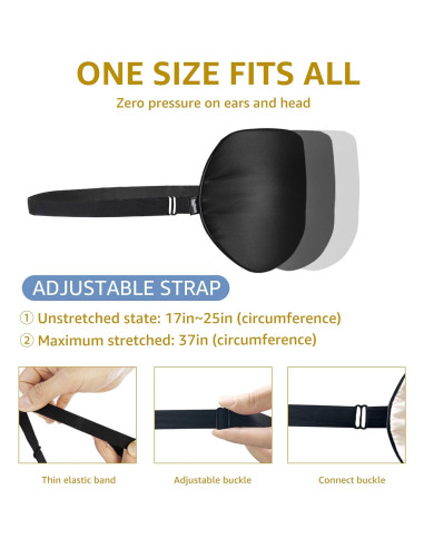 Máscara de Sueño de Seda HGBOO | 100% Seda Natural | Ajustable